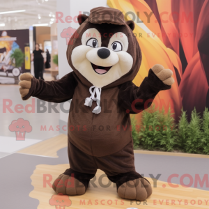 Brown Skunk mascot costume...