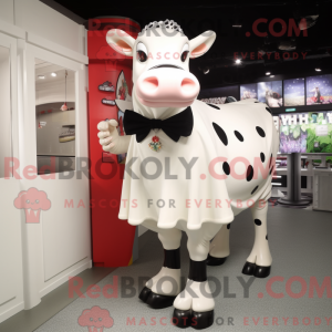 White Cow maskot kostume...