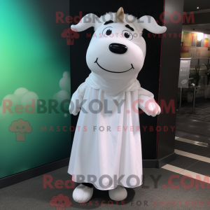 Postava maskota bílé krávy...