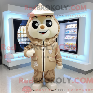 Beige Candy Box maskot...