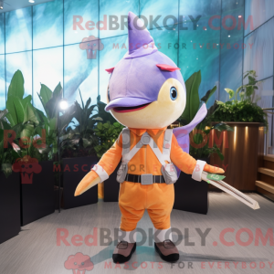 Peach Swordfish mascot...