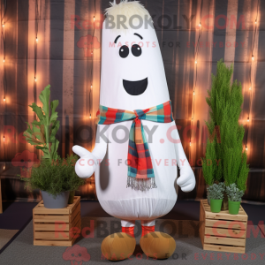 White Carrot mascot costume...
