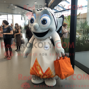 Silver Clown Fish mascot...