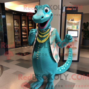 Turquoise Python mascot...