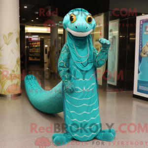 Turquoise Python mascot...