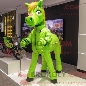 Postava maskota Lime Green...