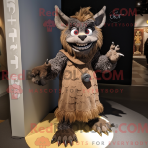 Brown Gargoyle mascot...