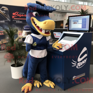 Navy Spinosaurus mascot...