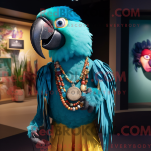 Turquoise Macaw mascot...