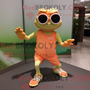 Postava maskota Peach Frog...