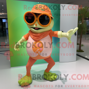 Peach Frog mascot costume...