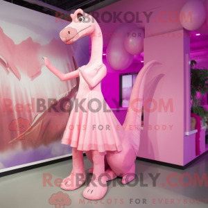 Pink Brachiosaurus mascot...