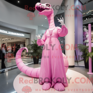 Pink Brachiosaurus maskot...