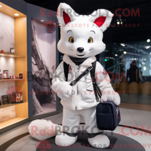 White Fox maskot kostume...