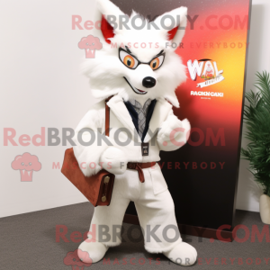 White Fox mascot costume...