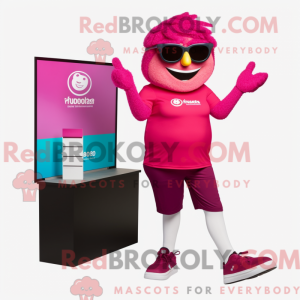 Magenta Ice mascot costume...