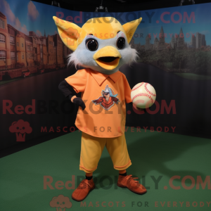 Orange Fruit Bat mascot...