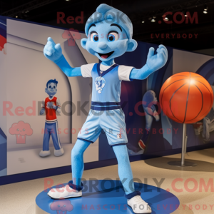 Sky Blue Acrobat mascot...