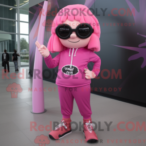 Pink Witch maskot kostume...