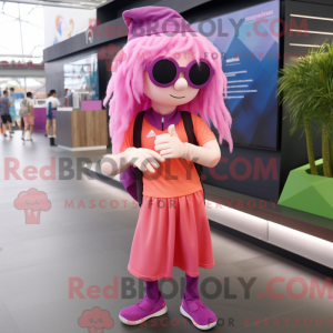 Postava maskota Pink Witch...