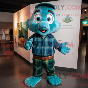 Teal Irish Flag mascot...