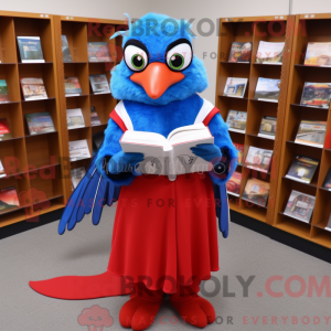 Red Blue Jay mascot costume...