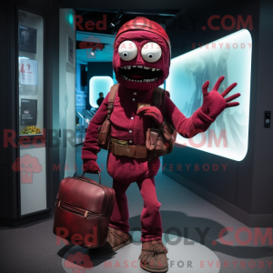 Maroon Zombie mascot...