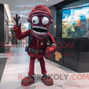 Maroon Zombie mascot...