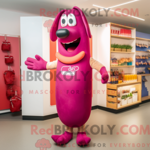 Magenta Hot Dog mascot...