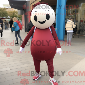 Maroon Soccer Ball mascot...