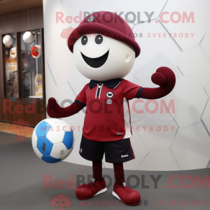 Maroon Soccer Ball mascot...