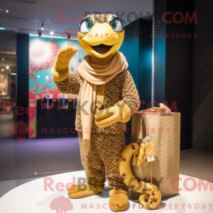 Gold Python Maskottchen...