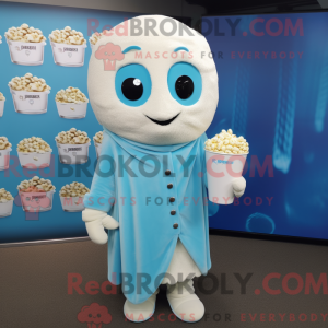 Sky Blue Pop Corn maskot...