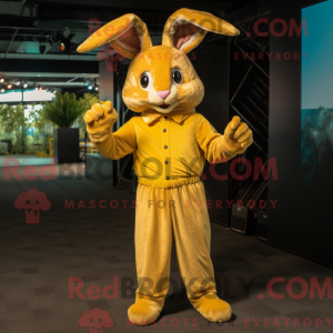 Gold Wild Rabbit maskot...