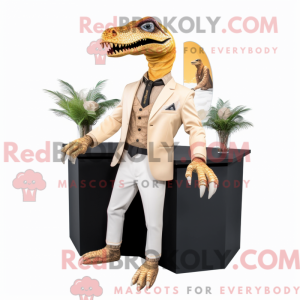 Creme Deinonychus maskot...