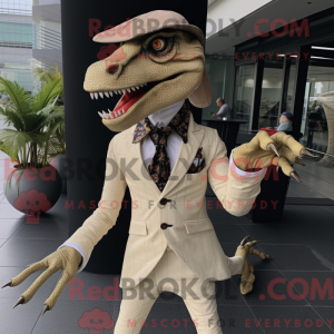Cream Deinonychus mascot...
