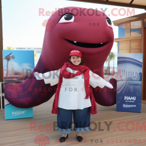Maroon Pukkelhval maskot...