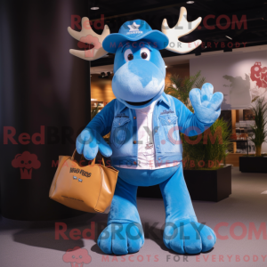 Sky Blue Moose mascot...