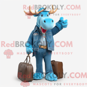 Sky Blue Moose mascot...