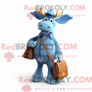 Sky Blue Moose maskot...