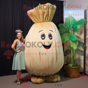 Tan Turnip maskotdraktfigur...