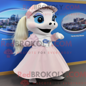 Cream Dolphin mascot...
