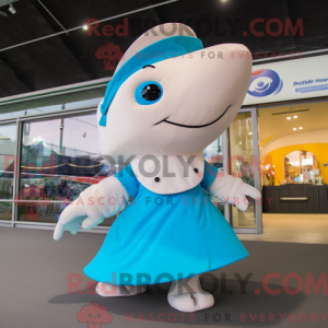 Cream Dolphin mascot...