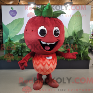 Maroon Strawberry maskot...