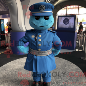 Blue Commando mascot...