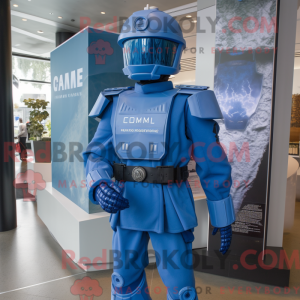 Blue Commando mascot...