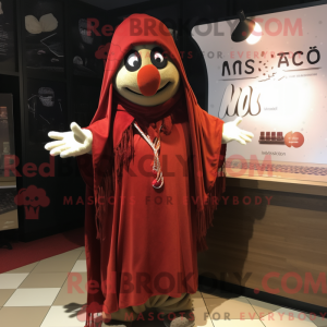 Red Moussaka mascot costume...