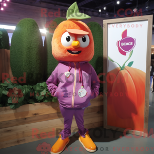 Peach Grape mascot costume...