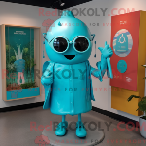 Turquoise Phone mascot...