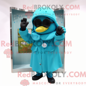 Turquoise Phone mascot...
